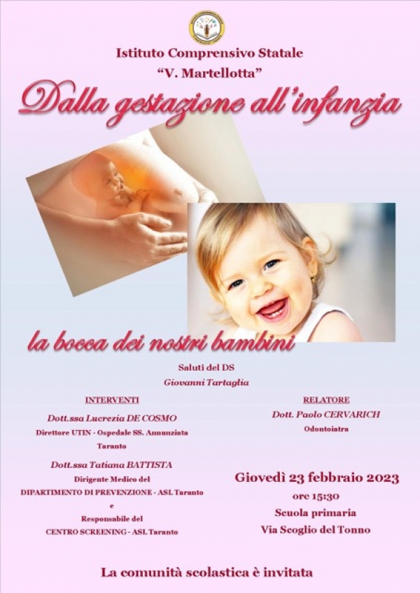 APPUNTAMENTI/ Domani alla Martellotta di Taranto si parla di benessere dei bambini, dalla gestazione all’infanzia