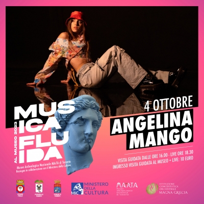 AUTUNNO TARANTINO/ Per Musica Fluida domani al Museo arriva Angelina Mango