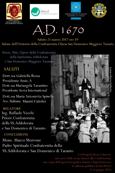 APPUNTAMENTI - Fede e tradizione nello storico oratorio della confraternita dell&#039;Addolorata