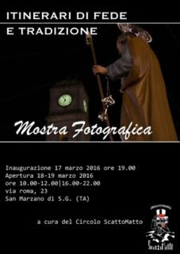 APPUNTAMENTI - A San Marzano una mostra fotografica per i 150 anni dei festeggiamenti di San Giuseppe