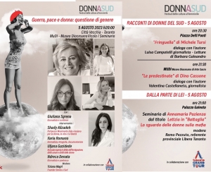 ESTATE TARANTINA/ Donna a Sud torna dal 5 agosto con la XII edizione del Festival di rete al femminile