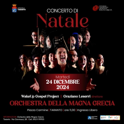 DOVE ANDARE-TARANTO/ Il 24 in piazza Carmine Concerto di Natale con Orchestra della Magna Grecia e WakeUp Gospel Project