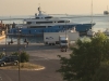 Taranto/ Yacht di grandi dimensioni ormeggiato al molo S .Eligio.