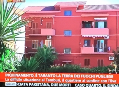 AMBIENTE/SU SKY TG 24 DI QUESTA MATTINA TARANTO PARAGONATA ALLA TERRA DEI FUOCHI DELLA CAMPANIA.