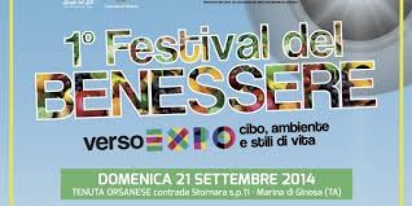 Ginosa Marina- 1° Festival del benessere verso Expo 2015 Cibo, ambiente e stili di vita