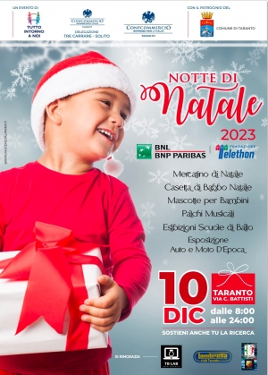 NATALE TARANTINO/ Domenica in via C.Battisti ritorna Telethon con una notte magica