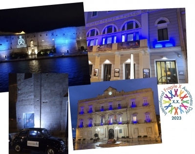 VICINANZE/  Domani A Taranto e a Pulsano monumenti blu per la Giornata sulla Sindrome X Fragile