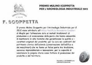 Domani 5 settembre a Pulsano il Premio di Archeologia industriale “Mulino Scoppetta”