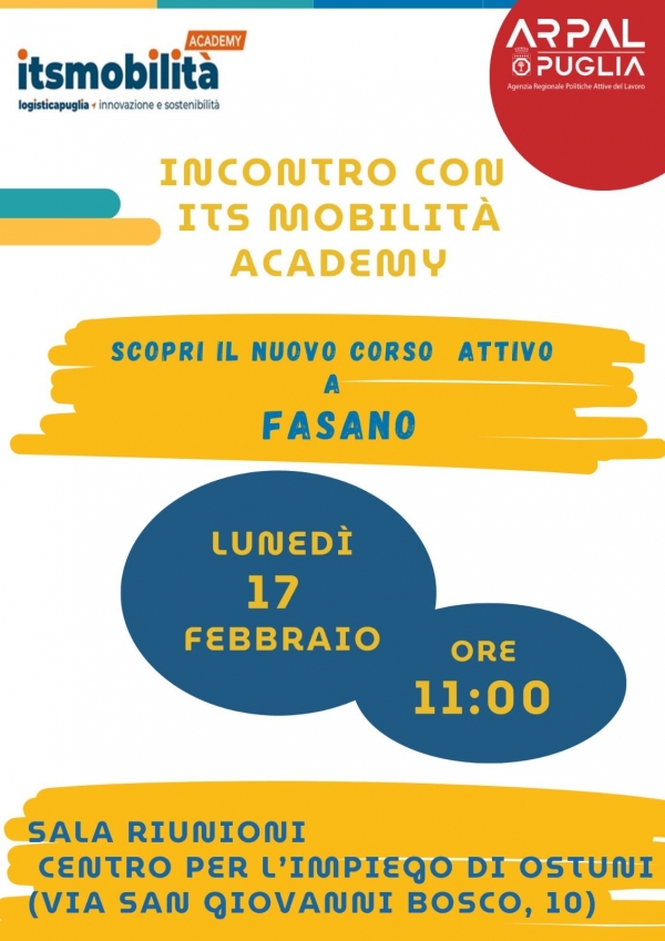 ALTA FORMAZIONE IN PUGLIA/ Aperte le iscrizioni al Corso di Logistics Data Specialist di Fasano. Lunedì open day al CPI di Ostuni