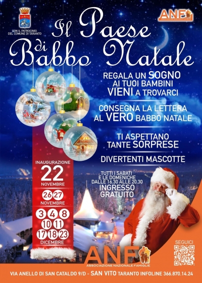 NATALE SI AVVICINA/ Il 22 novembre a San Vito si inaugura il Villaggio di Babbo Natale