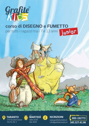 L&#039;EVENTO/  Arriva a Taranto il Grafite Kids, la prima scuola di disegno e fumetto per under13