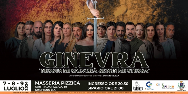 ESTATE TARANTINA/ A Crispiano va in scena Ginevra, uno spettacolo teatrale scritto e diretto da Gaetano Colella