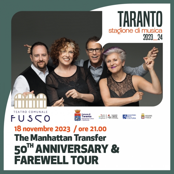 NOVEMBRE TARANTINO/ I Manhattan Transfer domani al Fusco per celebrare 50 anni di successi