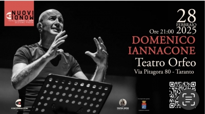 IN AGENDA-TARANTO/ Domenico Iannacone all&#039;Orfeo con &quot;Che ci faccio qui in scena&quot;