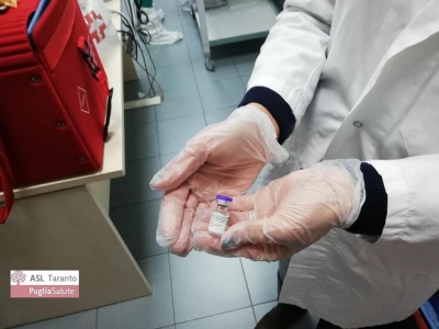 CORONAVIRUS/ Somministrate finora a Taranto 2858 dosi di vaccino