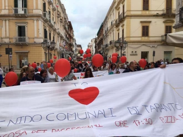 LA PROTESTA-TARANTO/ Contro la privatizzazione degli asili nido oggi La Marcia dei passeggini, domani manifestazione a Palazzo di Città