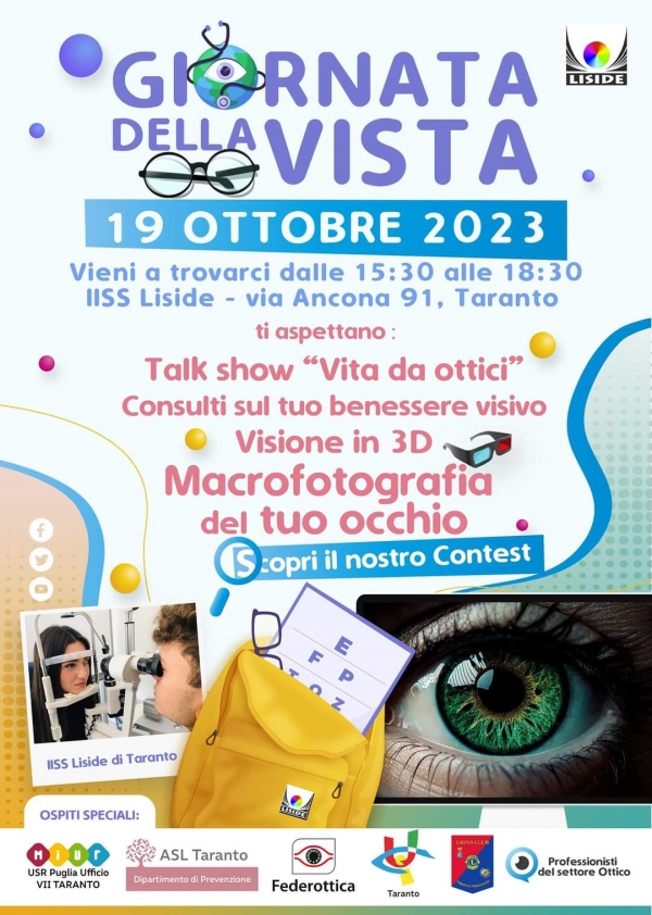 GIORNATA DELLA VISTA/ Scuola e territorio: al Liside di Taranto visite gratuite aperte alla cittadinanza