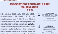 IN AGENDA-TARANTO/ Oggi Con A.R.I.Anna Ets  la prevenzione sanitaria gratuita a Porte dello Jonio  