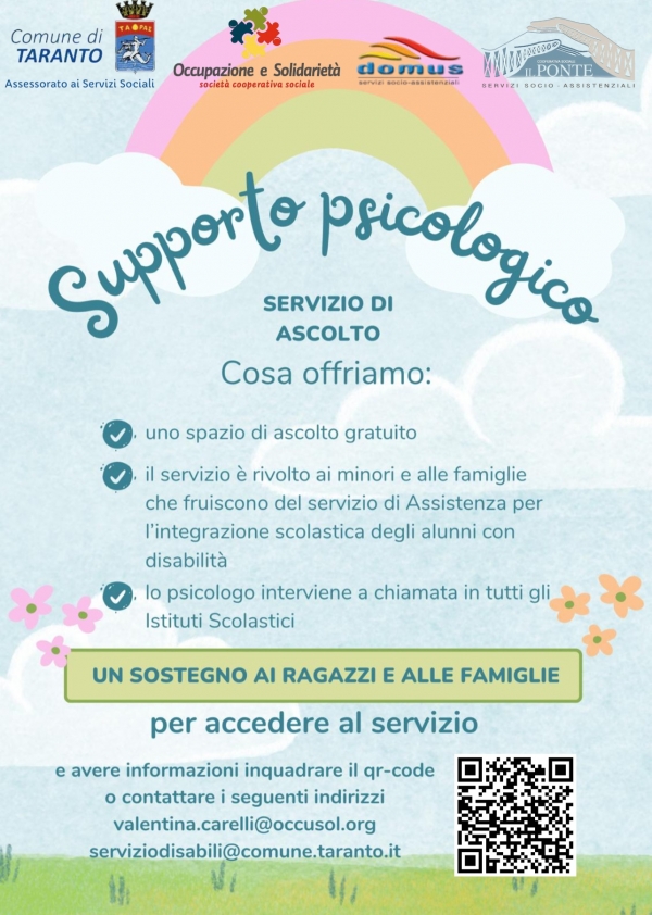 VICINANZE/ Avviato a Taranto il Centro di ascolto per alunni disabili