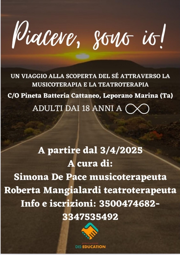 LABORATORI- TARANTO/ &quot;Piacere sono io!&quot; un viaggio alla scoperta di sé attraverso musica e teatro