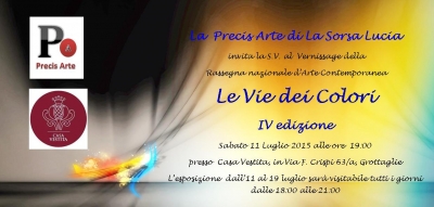 EVENTI/ Rassegna nazionale d’Arte Contemporanea “Le Vie dei Colori” IV edizione dall’11 al 19 luglio 2015 a Grottaglie