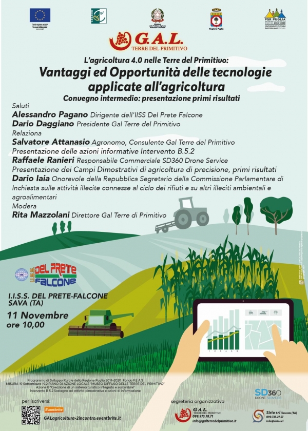 IL CONVEGNO- SAVA/ Verso l’agricoltura 4.0 nelle Terre del Primitivo - Le opportunità delle tecnologie applicate all’agricoltura