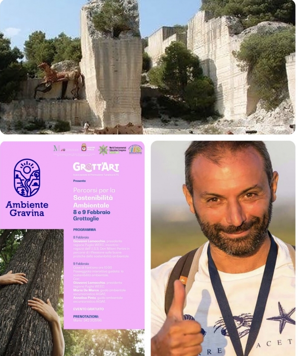 IN AGENDA- GROTTAGLIE/ Domani una domenica nella Cave di Fantiano con i “Percorsi per la Sostenibilità ambientale” di Grott’Art