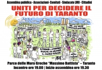 EX ILVA-TARANTO/ Il 20 assemblea pubblica, proposta-manifesto di cittadini e lavoratori: insieme per avviare un percorso collettivo sul futuro
