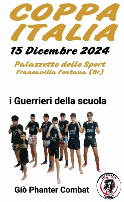 COPPA ITALIA/ Nella gara pugliese podio per gli atleti della ASD Gio&#039;Phanter Combat