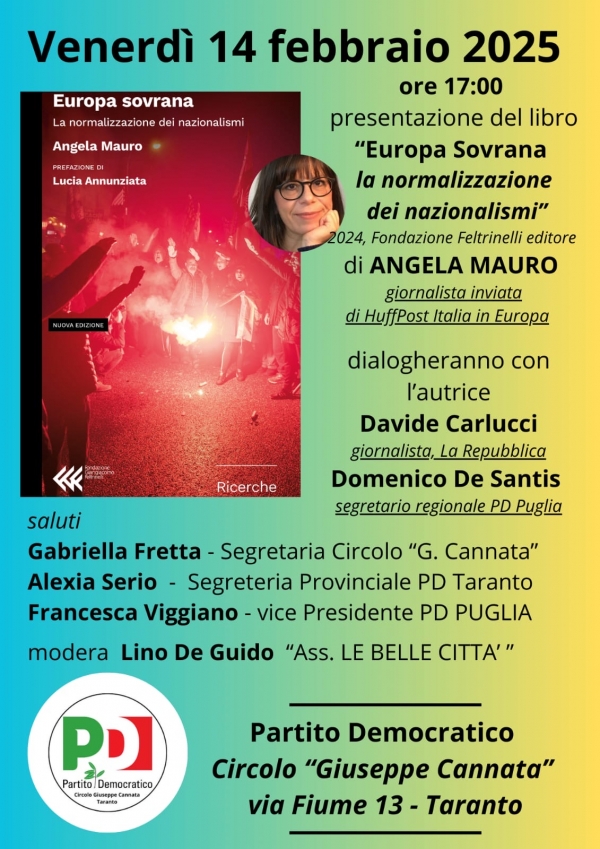 IN AGENDA-TARANTO/ Confronto su Europa, Mediterraneo e Mezzogiorno