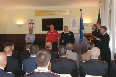 Taranto: Consegnate ricompense ai Carabinieri dell’Arma del Comando Provinciale di Taranto distinti in operazioni di servizio.