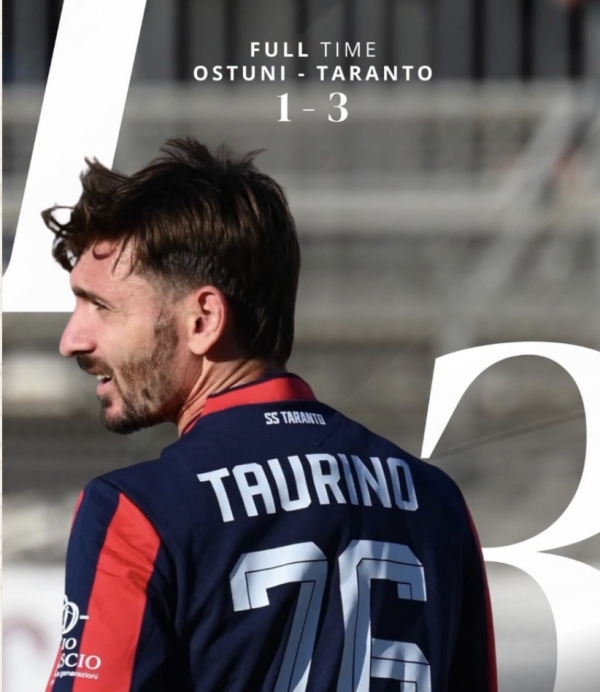 CALCIO/ Il Taranto cala il tris ad Ostuni e passa il turno di Coppa Italia per 1-3