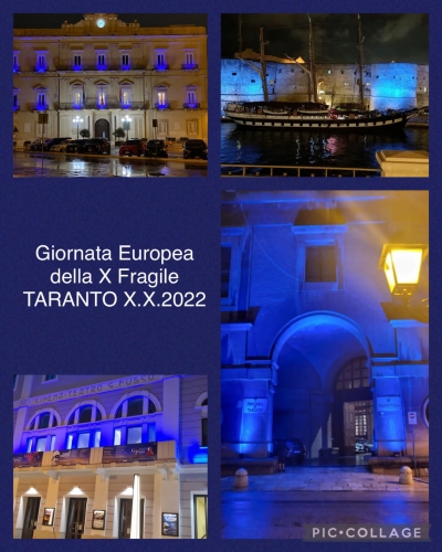 DALLA PARTE DEI DEBOLI/ Anche a Taranto palazzi illuminati di blu per la Giornata Europea della X Fragile