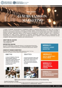 Formazione/ Aperte le iscrizioni allo Short Master in Luxury Fashion Marketing.