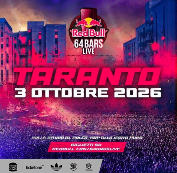 MUSICA/ Questa sera Taranto si accende con il Red Bull 64 Bars Live