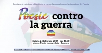 IN AGENDA-TARANTO/ Poesie contro l\&#039;orrore delle guerre, domani in piazza Maria Immacolata