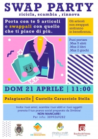 IN AGENDA-PALAGIANELLO/ Domani appuntamento con lo Swap Party: ricicla, scambia, rinnova