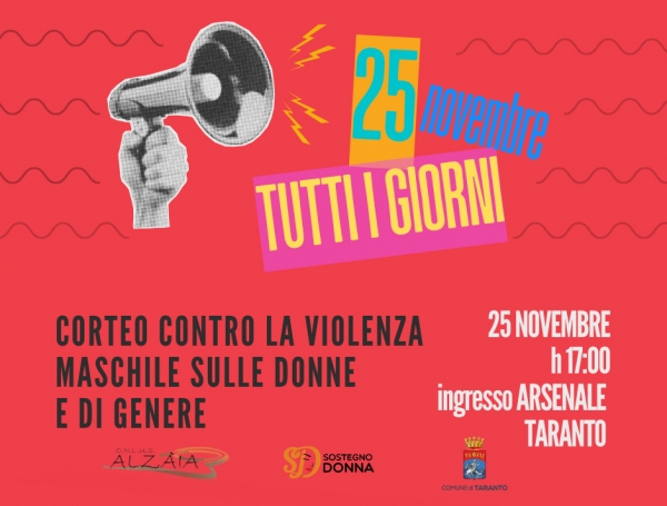 NO VIOLENZA SULLE DONNE/ Oggi a Taranto il Corteo &quot;25 Novembre Tutti i Giorni&quot;