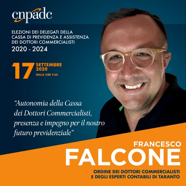 COMMERCIALISTI/ Intervista a Francesco Falcone, candidato alla carica di Delegato Nazionale in rappresentanza degli iscritti di Taranto