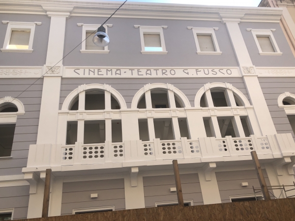 QUI TARANTO/ Ecco la nuova facciata del Cinema Teatro G.Fusco completamente ristrutturato