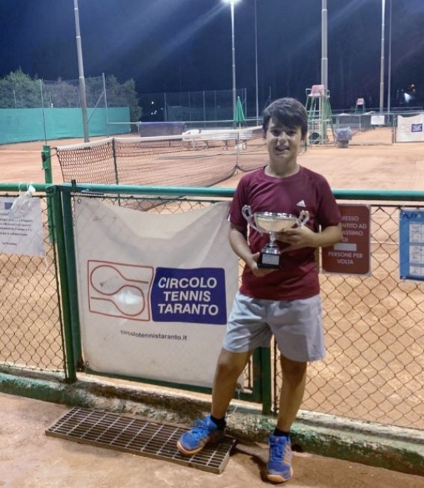 TENNIS/ Il tarantino Christian Pizzolante secondo al campionato regionale Under 12 e vicecampione regionale