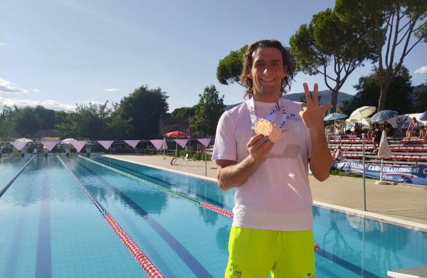 TRAGUARDI/ Il tarantino Marco D'Aniello conquista 3 medaglie ai campionati assoluti estivi di Nuoto Paralimpico