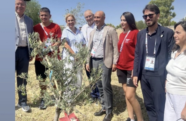 GIOCHI DEL MEDITERRANEO- TARANTO/ Inaugurata accanto allo Iacovone la prima  "Foresta degli Atleti del Mediterraneo"