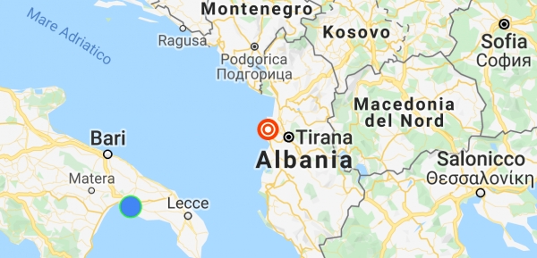 Terremoto/ Forte scossa sismica intorno alle 4 di questa mattina avvertita anche a Taranto. L’epicentro in Albania.