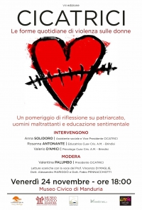 NON SOLO 25 NOVEMBRE/ Venerdì a Manduria si parla di Uomini maltrattanti, patriarcato e educazione sentimentale